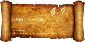 Gagyi Ibolya névjegykártya